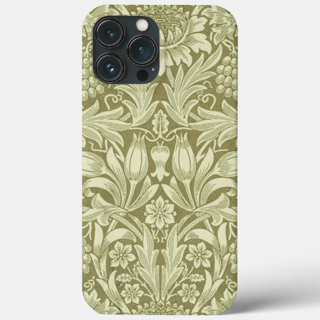 William Morris Sunflower Green Flower  Case-Mate iPhone Case (Back)