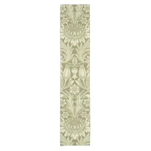 William Morris Sunflower Green Flower  Short Table Runner