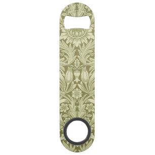 William Morris Sunflower Vintage Olive Damask Bar Key