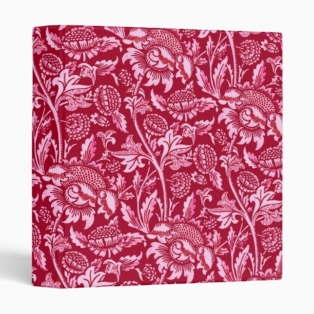 William Morris Sunflowers, Burgundy and Pink  Binder (Front/Spine)