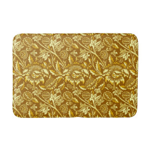 William Morris Sunflowers, Mustard Gold / Yellow Bath Mat