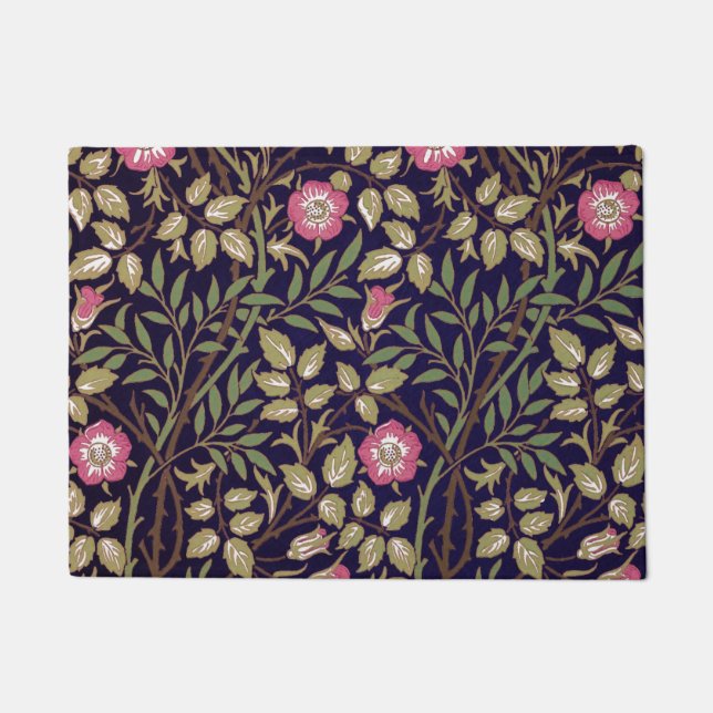 William Morris Sweet Briar Floral Art Nouveau Doormat (Front)