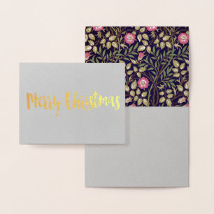 William Morris Sweet Briar Floral Art Nouveau Foil Card