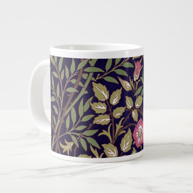 William Morris Sweet Briar Floral Art Nouveau Large Coffee Mug (Front Left)