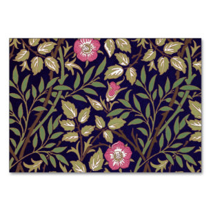 William Morris Sweet Briar Floral Art Nouveau Table Number