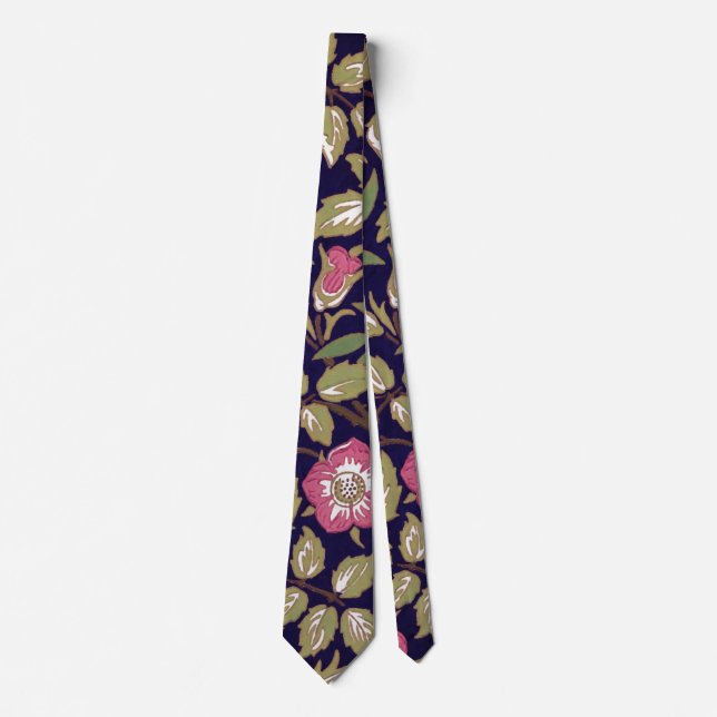William Morris Sweet Briar Floral Art Nouveau Tie (Front)