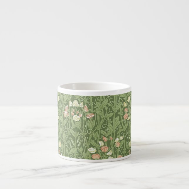 William Morris Sweet Pea Floral Design Espresso Cup (Front)