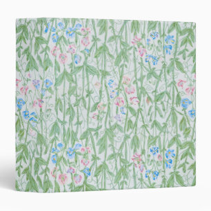 William Morris Sweet Pea Floral Pattern Classic Binder