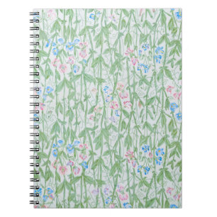 William Morris Sweet Pea Pastel Floral Art Notebook