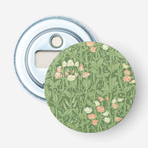 William Morris Sweet Pea Pattern Vintage Botanical Bottle Opener