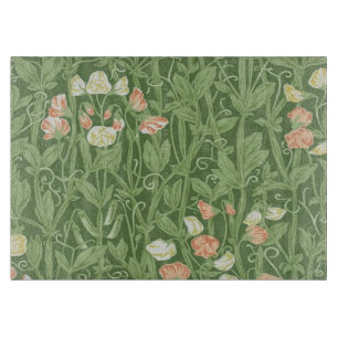 William Morris Sweet Pea Pattern Vintage Botanical Cutting Board