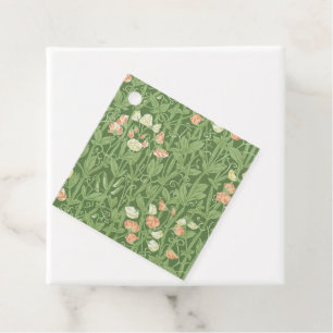William Morris Sweet Pea Pattern Vintage Botanical Favour Tags