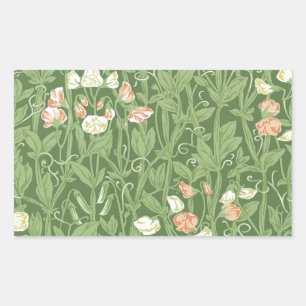William Morris Sweet Pea Pattern Vintage Botanical Sticker