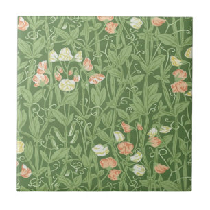 William Morris Sweet Pea Pattern Vintage Botanical Tile