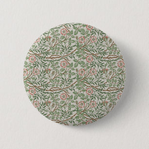 William Morris Sweetbriar Floral Art Nouveau 2 Inch Round Button