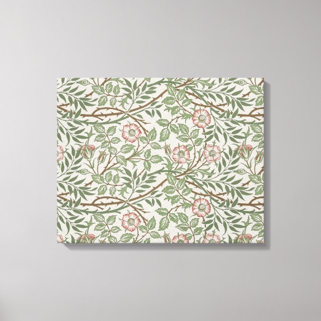 William Morris Sweetbriar Floral Art Nouveau Canvas Print (Front)