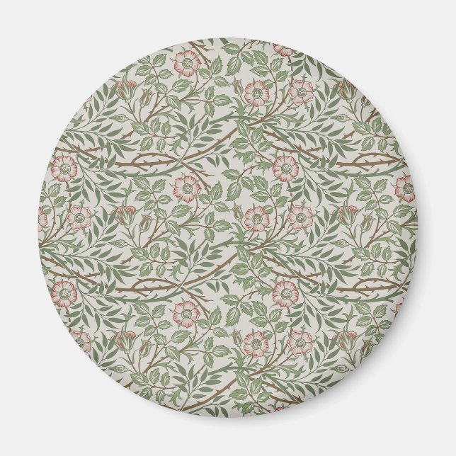 William Morris Sweetbriar Floral Art Nouveau Magnet (Front)