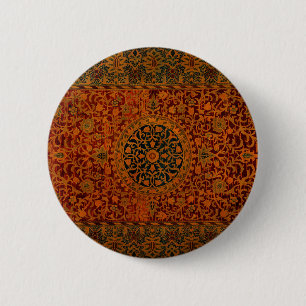 William Morris Tapestry Carpet Rug 2 Inch Round Button
