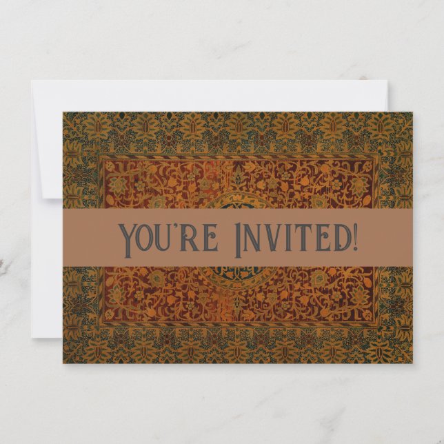 William Morris Tapestry Carpet Rug Invitation (Front)
