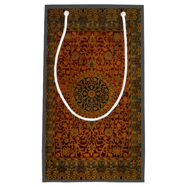 William Morris Tapestry Carpet Rug Small Gift Bag (Front)