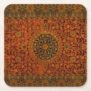William Morris Tapestry Carpet Rug Square Paper Coaster