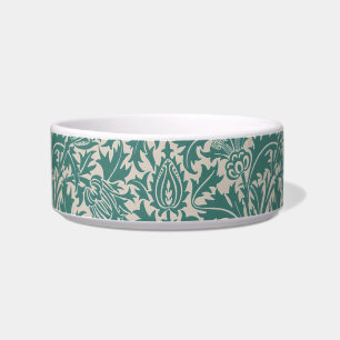 William Morris Teal Blue Thistle Vintage Wallpaper Bowl