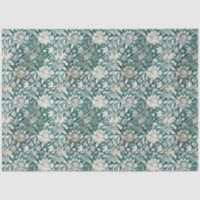 William Morris Teal Floral Cottagecore Decoupage