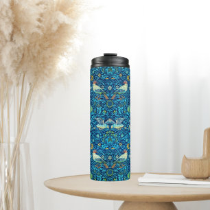 William Morris thermal tumbler blue birds 