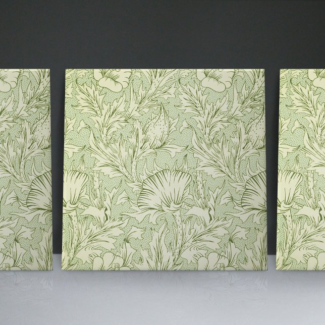 William Morris Thistle Art Nouveau Floral Pattern Tile (Creator Uploaded)