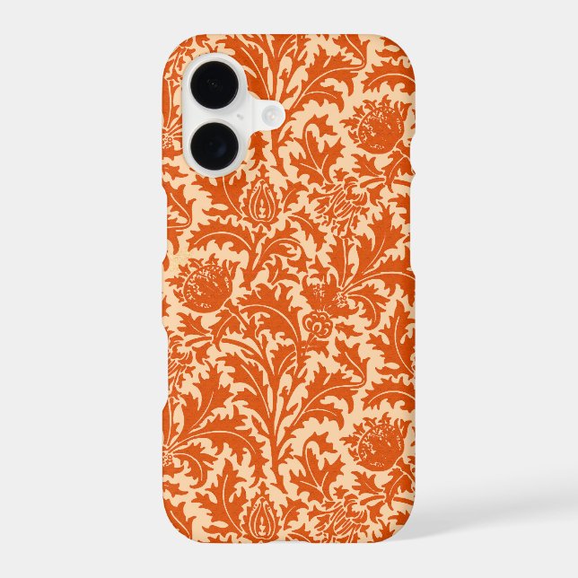 William Morris Thistle Damask, Mandarin Orange (Back)