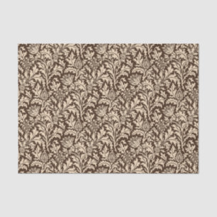 William Morris Thistle Damask, Taupe Tan & Beige Tissue Paper