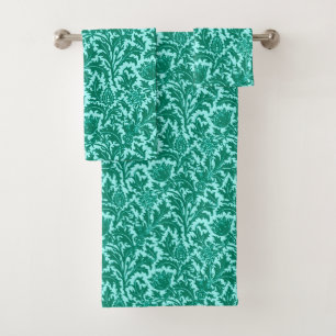 William Morris Thistle Damask, Turquoise et Aqua