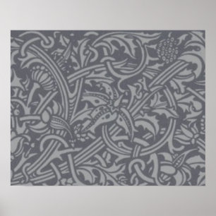 William Morris Thistle Floral Wallpaper Flower Art Poster