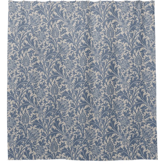 William Morris Thistle Sage Blue Pattern (Front)
