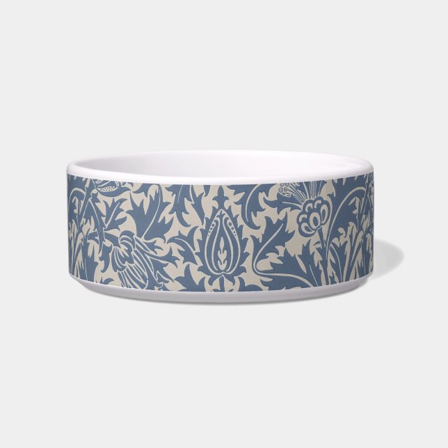 William Morris Thistle Sage Blue Pattern Bowl (Front)