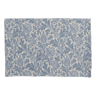 William Morris Thistle Sage Blue Pattern Pillowcase