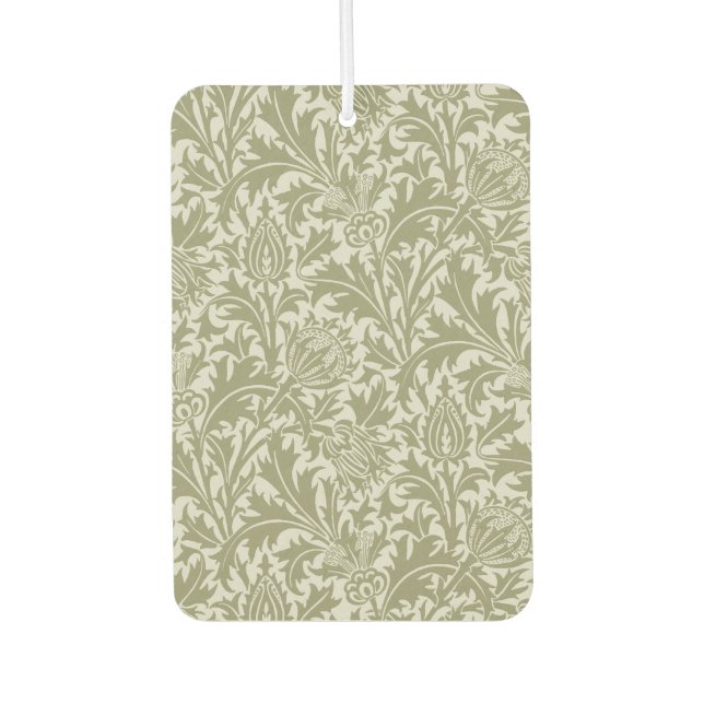 William Morris Thistle Sage Green Pattern Air Freshener (Front)