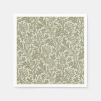 William Morris Thistle Sage Green Pattern