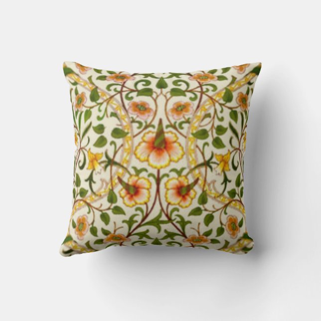 william-morris throw pillow (Back)