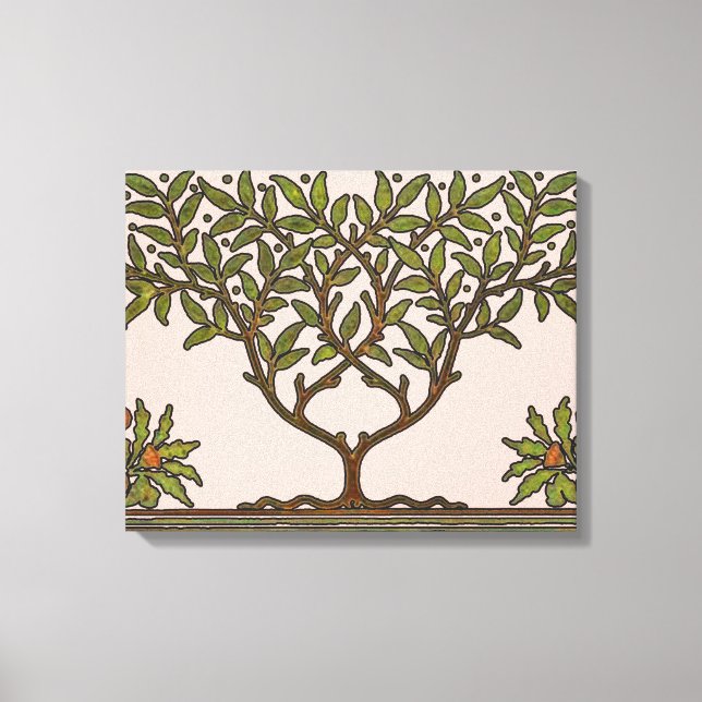 William Morris Tree Frieze Floral Wallpaper Canvas Print (Front)