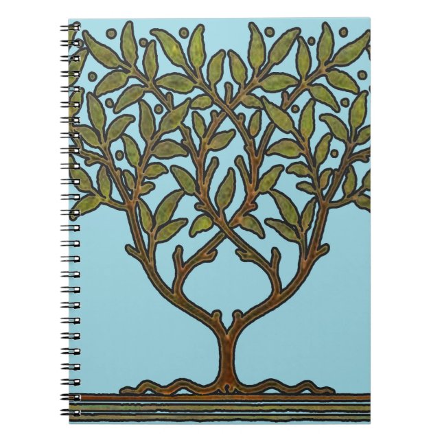William Morris Tree Frieze Floral Wallpaper Notebook (Front)