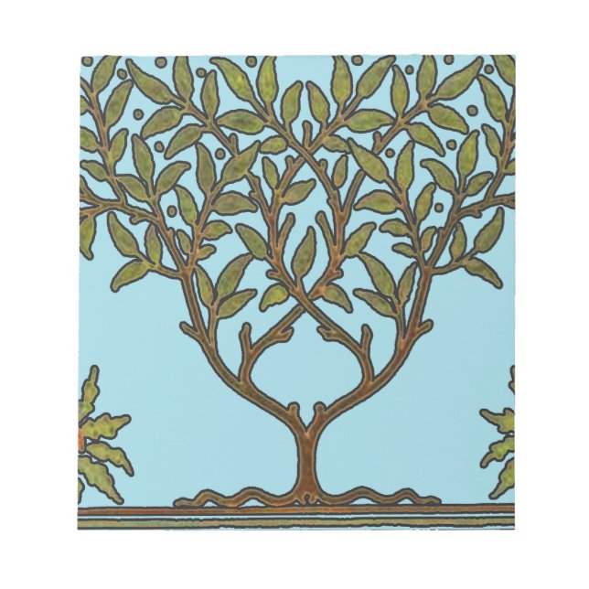 William Morris Tree Frieze Floral Wallpaper Notepad (Front)