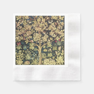 William Morris Tree Of Life Floral Vintage Art Napkin