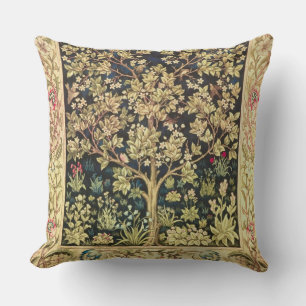 William Morris Tree Of Life Floral Vintage Art Throw Pillow