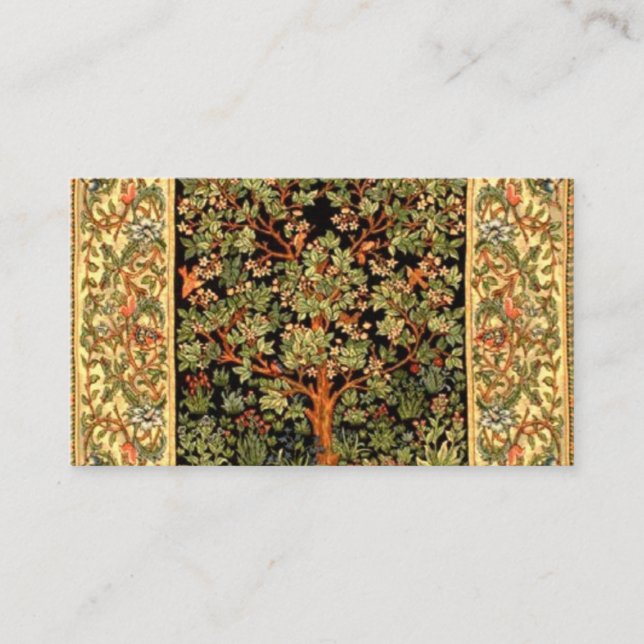 William Morris - Tree Of Life Pattern Business Card (Front)