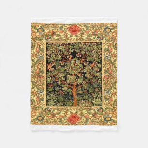 William Morris - Tree Of Life Pattern Fleece Blanket