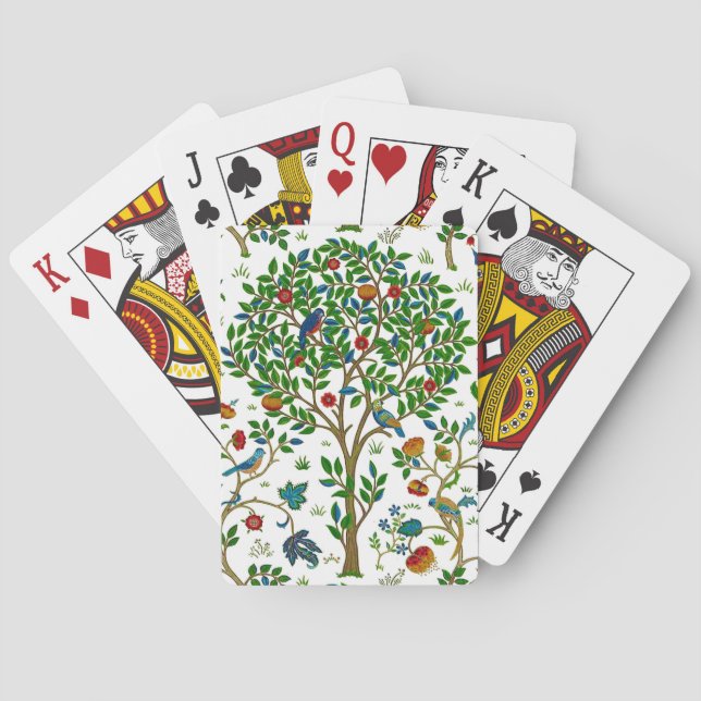 William Morris Tree of Life Pattern Playing Cards (Back)