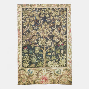 William Morris Tree Of Life Vintage Pre-Raphaelite Kitchen Towel