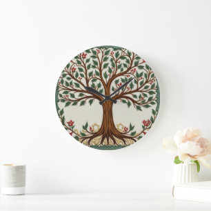 William Morris tree of life Vintage pre-raphaelite Large Clock