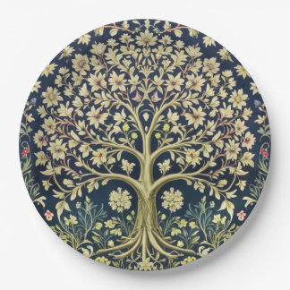 William Morris Tree Of Life Vintage Pre-Raphaelite Paper Plate